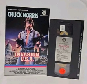 Invasion U.S.A, Chuck Norris Collectible Flip Case Action VHS Rated R - Picture 1 of 3