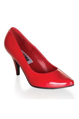 Funtasma PUMP-420 Red Patent 3 Inch Heel Court Shoe IN-STOCK - Image 1 of 4