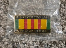 "It's Never Too Late, Welcome Home" Pin Brooch - Support for Troops