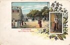 Postcard Church Street and Square Alexandrie Egypt NH1