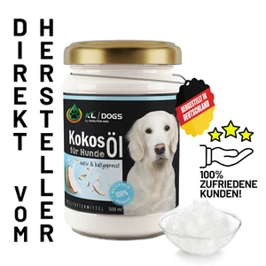 KRÄUTERLAND Kokosöl für Hunde 500ml, kaltgepresst, nativ, mit Laurinsäure 53,2% - Bild 1 von 7
