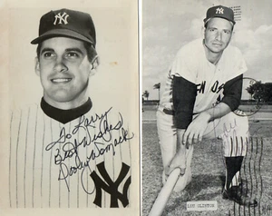 NEW YORK YANKEES AUTOGRAMME - 6 DIFF. DOWNING,GIBBS,HEGAN,WOMACK,CLINTON,BOUTON - Bild 1 von 3