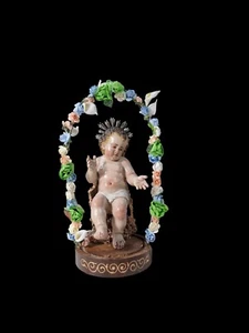 👦Presepe Napoletano BAMBINELLO Neapolitan Crib KRIPPEN,CRECHE,BELEN,PASTORI - Foto 1 di 3