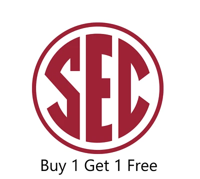 ~*~ Calcomanía de vinilo con logotipo de fútbol de la SEC pared ventana vidrio compra 1 y obtén 1 pegatina gratis Foto 1 de 3