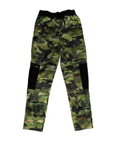 Boys Athletic Fleece Lands End Pants Size XL, 14-16 Green Camo Black Accents - Picture 1 of 10