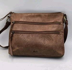 Bolso Bandolera Mujer The Sak Reseda Hoja de Pirita - Cartera Cuero Marrón, Verde azulado - Imagen 1 de 18