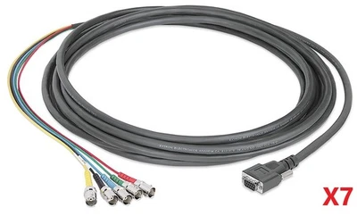 Lote de 7 NUEVOS cables Extron 26-532-12 SYF BNCF/3 VGA a 5 BNC RGBHV de 3 pies Foto 1 de 3
