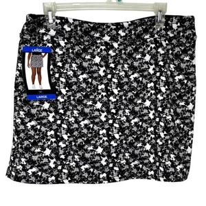 NWT Tranquility By Colorado Clothing Wms L Windsor Terrace Black White Skort - Foto 1 di 8