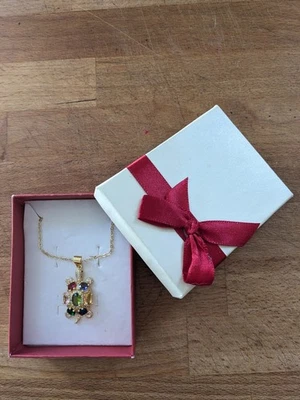 Collier Ciondolo tartaruga Bijoux zirconi multicolor alta qualità. - Immagine 1 di 4