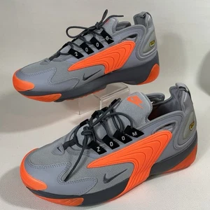 Nike Zoom ZM Air 2K A00269-007 Lace Up Gray Orange Sneaker Shoes Sz 9 NWOB - Picture 1 of 19