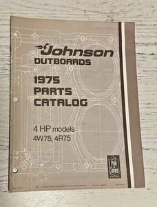 Johnson 4 hp fueraborda motor piezas catálogo barco 1975 libro - Imagen 1 de 2