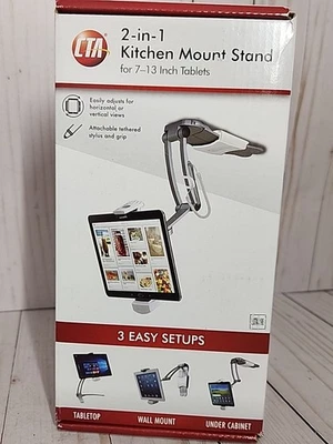 CTA Digital 2-In-1 Kitchen Mount Stand for Tablets (PAD-KMS) Sealed box - Image 1 of 4