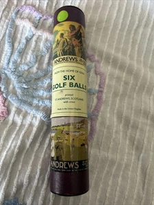 St Andrews Scozia sei palline da golf confezione originale tubi vintage - Foto 1 di 6