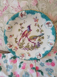 Antiker Empire Works Stoke on Trent Keramikteller mit goldenem Phesent 20 cm - Bild 1 von 5