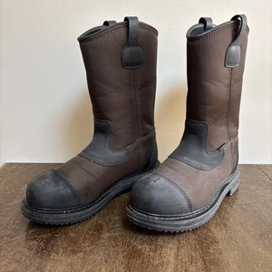 Red Wing Sicherheitsstiefel UK 6,5, Vibram Sohle, wasserdichte Arbeitskleidung, Stahlkappe, braun - Bild 1 von 24