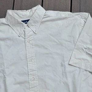 Vintage Polo Ralph Lauren Shirt Mens XLT Yellow Pony Button Down Short Sleeve - Picture 1 of 11