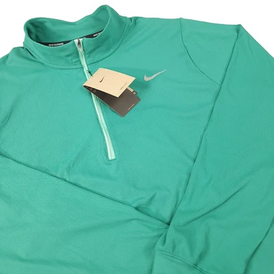 Jaqueta Nike Running Feminina Tamanho 3X Verde Texturizada 1/2 Zíper Logotipo DRI-FIT US$ 80 Nova Com Etiqueta - Imagem 1 de 4