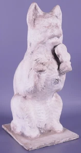 # Straffordshire Antigua Tiza Gato Felino Blanco Escultura Figura Animal - Imagen 1 de 24