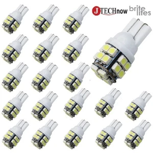 Jtech 20x T10 20 SMD LED blanco Super Bright Car Lights Bulb 194,168,2825, W5W - Imagen 1 de 9