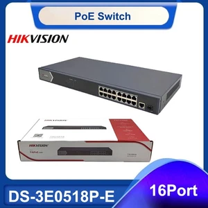 Hikvision DS-3E0518P-E 16 ports PoE + 1000 Mbps commutateurs automatiques non gérés plug-and-play - Photo 1/7