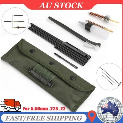 Gun Cleaning Kit Set For 5.56mm .223 .22 Caliber Rifle Nylon Brush Cleaner AU - image 1 of 4