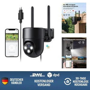 4G LTE Überwachungskamera Aussen Mit SIM Karte, Outdoor Kamera Überwachung 2K - Bild 1 von 11