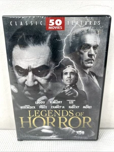 Legends Of Horror 50 Movie Pack Alfred Hitchcock Bela Lugosi Boris Korloff NEW - Bild 1 von 4