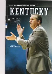 JOHN CALIPARI OFFICIAL 2017-2018 KENTUCKY WILDCATS BASKETBALL GAME DAY PROGRAM - Picture 1 of 1