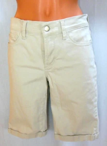 NYDJ Not Your Daughters Jeans Shorts 4 Khaki Briella Cuffed Lift & Tuck VGUC - Picture 1 of 8