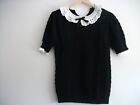 Zara jumper with bow and crochet detail , size eur m, black and white, new.
