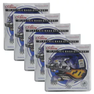 5 Sets Alice Electric Bass Strings Steel Core Nickel Alloy 4 Strings A606(4)L - Picture 1 of 7