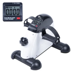 Portable Mini Exercise Stepper Under Desk Fitness Bike Pedal Arm/Leg LCD Display - Picture 1 of 14