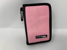Nintendo DS Pink Carrying Case Console and Cartridge Holder Travel Zip Up Bag