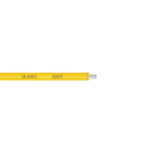 Cable silicona 18 AWG Hilos eléctricos alambre cobre estañado 7 ft amarillo - Imagen 1 de 4
