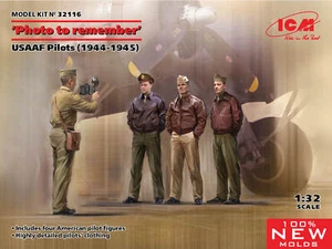 Scale Plastic Figures 1/32 Photo to remember USAAF Pilots (1944-1945) ICM 32116 - Picture 1 of 8