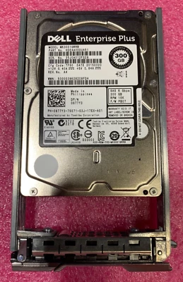 Dell 300GB 15K 2.5" SAS 6Gbps HDD w/Tray MK3001GRRB 0877Y3 Enterprise - Image 1 of 2