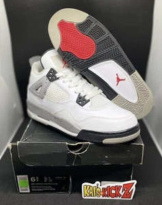 Nike Air Jordan 4 Retro OG Mid White Cement SZ 6.5y/8w 836016-192 - Picture 1 of 9