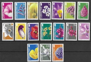 Gibraltar 2004 Wild Flowers complete set of 17 SG 1094-1106 MNH mint - Picture 1 of 1