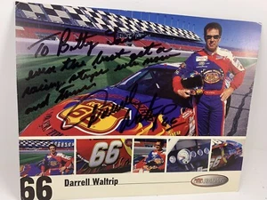 VINTAGE DARRELL WALTRIP #66 NASCAR WINSTON CUP CHAMPION AUTOGRAPHED 8 X 10 COA - Picture 1 of 4