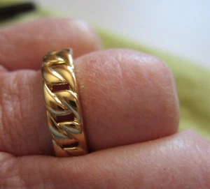 Goldring Gr 18 Messing 23 Karat vergoldet Bandring Tchibo -wunderschön- - Bild 1 von 10