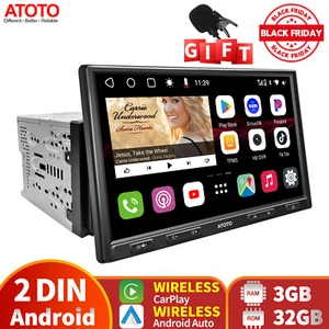ATOTO S8 Pro 10in Double Din Car Stereo Radio Wireless Carplay/Android Auto,2xBT - Picture 1 of 10