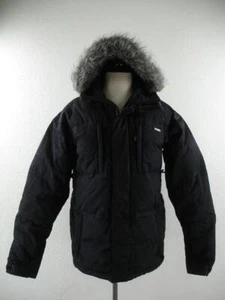 Men's sz S Burton Expedition Black Down Faux Fur Ski Snowboard Jacket Coat Parka - Picture 1 of 24