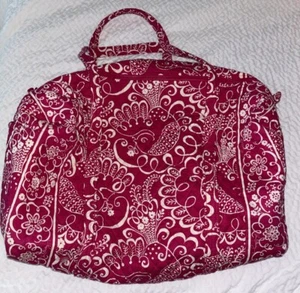 Vera Bradley Large Duffel Bag in Twirly Birds Pink Travel  Gym Bag Tote - Picture 1 of 14