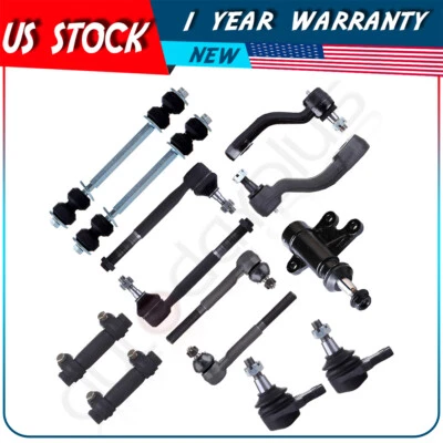 For 1993-1995 Chevrolet K2500 13Pcs Ball Joints Sway Bar Tie Rod End Suspension - Image 1 of 4