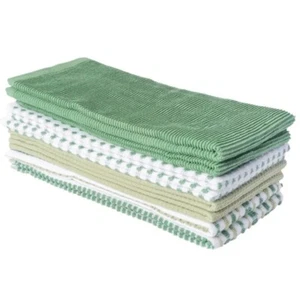 Core Home Everyday Kitchen Towels, 8-pack/ Green - Picture 1 of 7