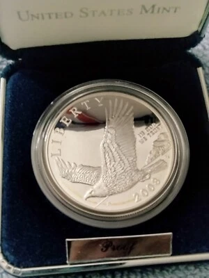 2008 P American Bald Eagle Proof Commemorative 90% Silver  Mintage Not Over 500K - Image 1 of 4