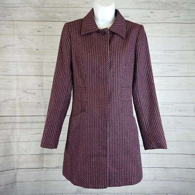 Nicole by Nicole Miller Womens Coat Sz 4 Pink Snap Buttons - Image 1 of 4