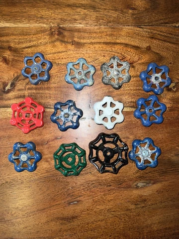 Lot of 12 Steampunk Valve Handles for Art - Industrial Decor, DIY Projects Cover