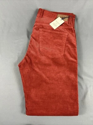 Pantalones de pana Peter Millar Crown Superior suaves 33 x 34 Spice nuevos con etiquetas precio de venta sugerido por el fabricante 165 USD Foto 1 de 4
