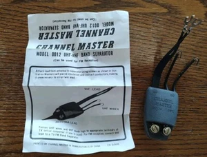Vintage CHANNEL MASTER MODEL 0012 DELUXE VHF/UHF BAND SEPARATOR Twin Lead - Picture 1 of 4